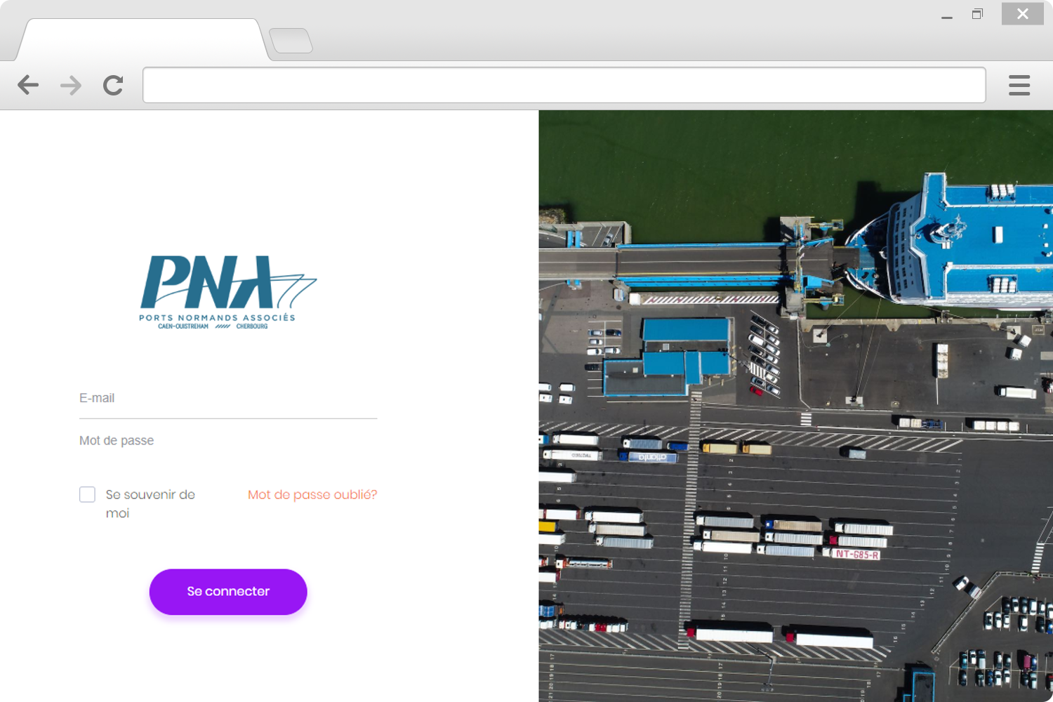 PNA webapp: login