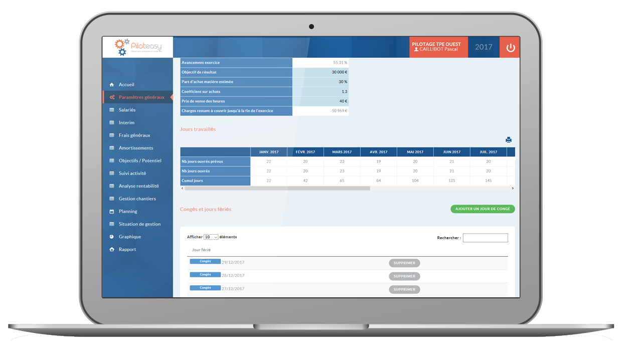 Piloteasy web app: calculations